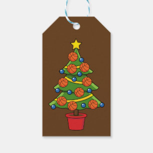 Basketball Christmas Tree Gift Tags