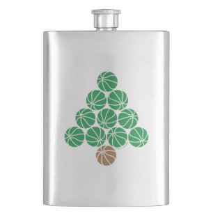 Basketball Christmas Tree  Hip Flask
