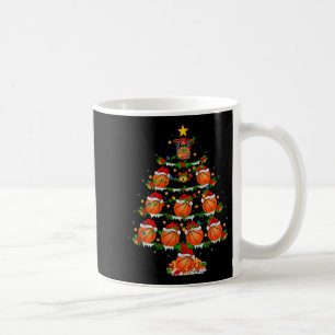 Basketball Christmas Tree Lights Srts Player Xmas Coffee Mug