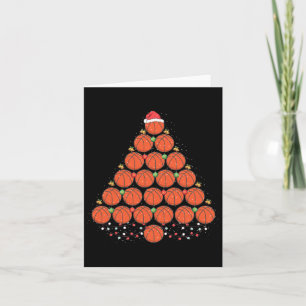 Basketball Christmas Tree Outfit Xmas Card