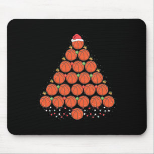 Basketball Christmas Tree Outfit Xmas  Mouse Pad