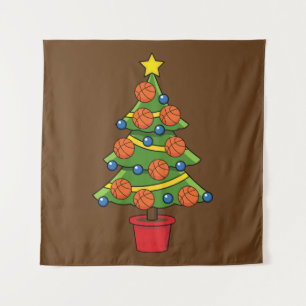 Basketball Christmas Tree Tapestry