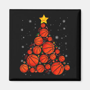 Basketball Christmas Tree Xmas Santa Sports Mens W Magnet