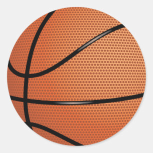Basketball Classic Round Sticker