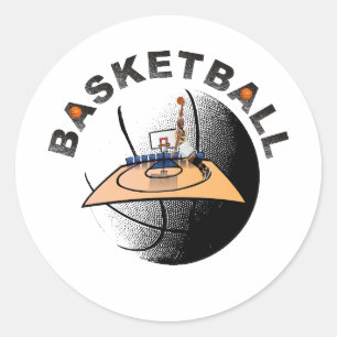 Basketball  classic round sticker
