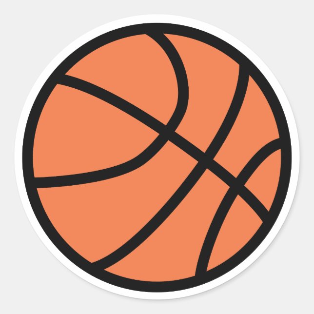 Basketball Classic Round Sticker (Front)