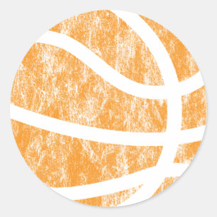 basketball classic round sticker