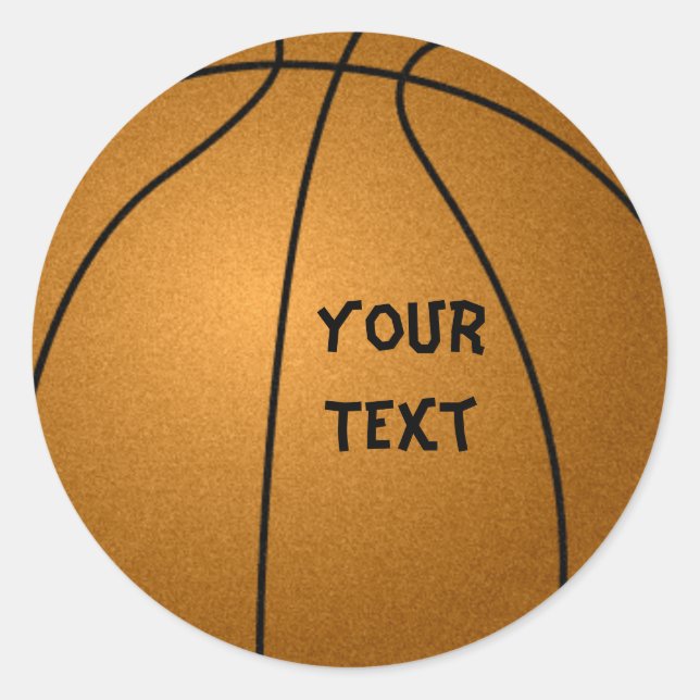 Basketball Classic Round Sticker (Front)