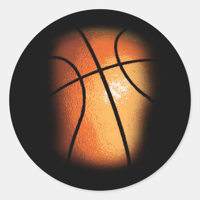 Basketball Classic Round Sticker (Front)