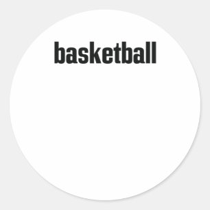 Basketball classic round sticker