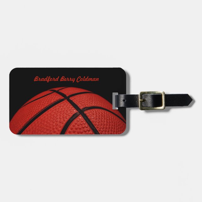 Basketball Close-up custom Luggage Tag (Front Horizontal)