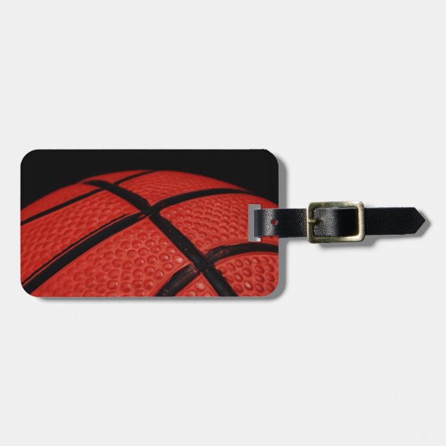 Basketball Close-up Sports Team Luggage Tag (Front Horizontal)