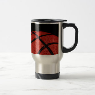 Basketball Close-up Sports Team Travel Mug