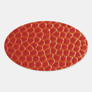 Basketball Close-up Texture Oval Sticker