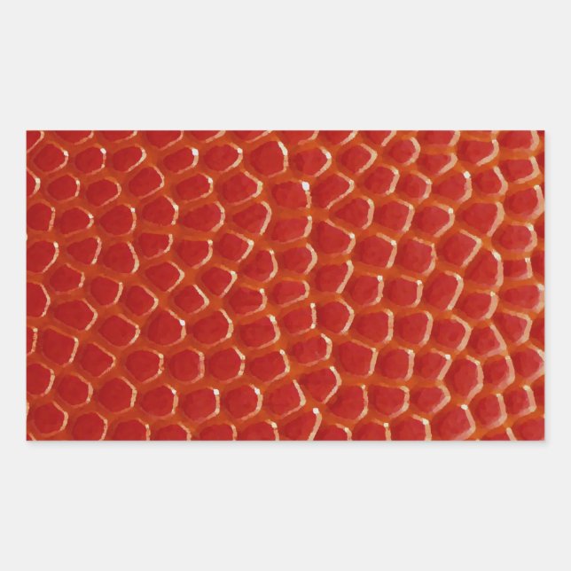 Basketball Close-up Texture Rectangular Sticker (Front)