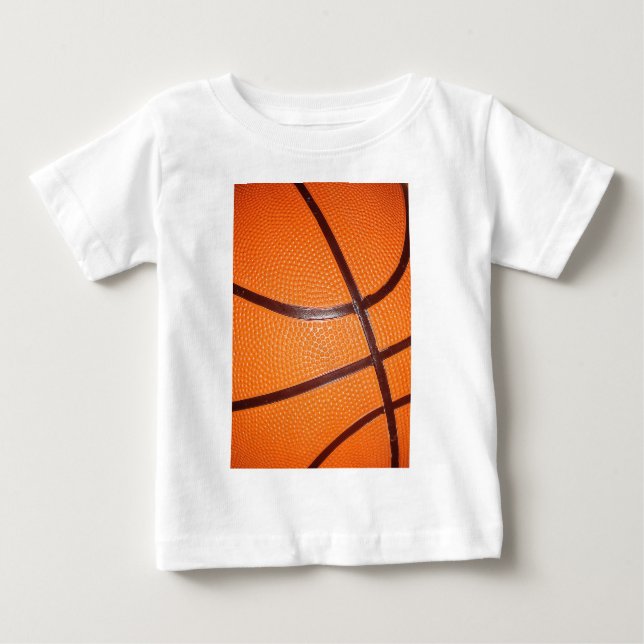 Basketball Close-Up Texture Skin Baby T-Shirt (Front)