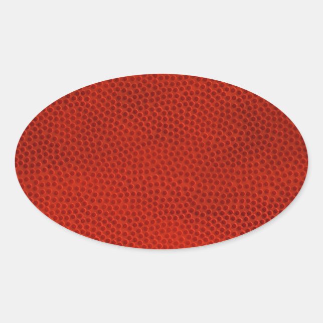 Basketball Close-Up Texture Skin Oval Sticker (Front)