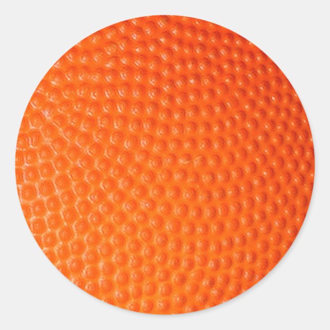 Basketball Closeup Skin Classic Round Sticker (Front)
