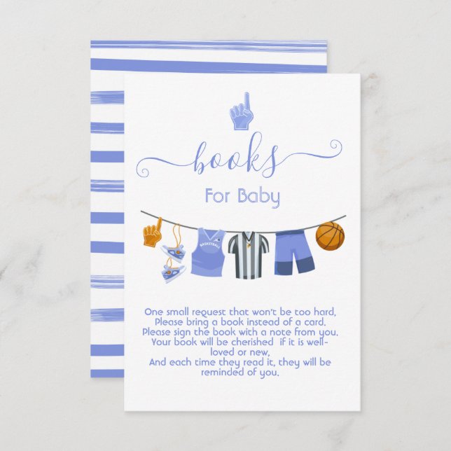Basketball Clothesline clothesline books for baby Invitation (Front/Back)