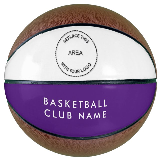 Basketball Club Name Logo Purple Whiteor Any Colou (Front)