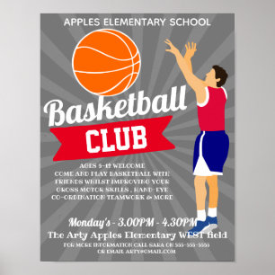 basketball Club tournament school sports Poster