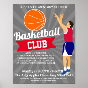 basketball Club tournament school sports Poster