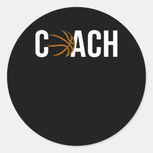 Basketball Coach 2 Classic Round Sticker
