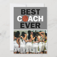 Basketball Coach Best Ever Custom Photo Thank You