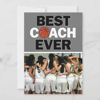 Basketball Coach Best Ever Custom Photo Thank You