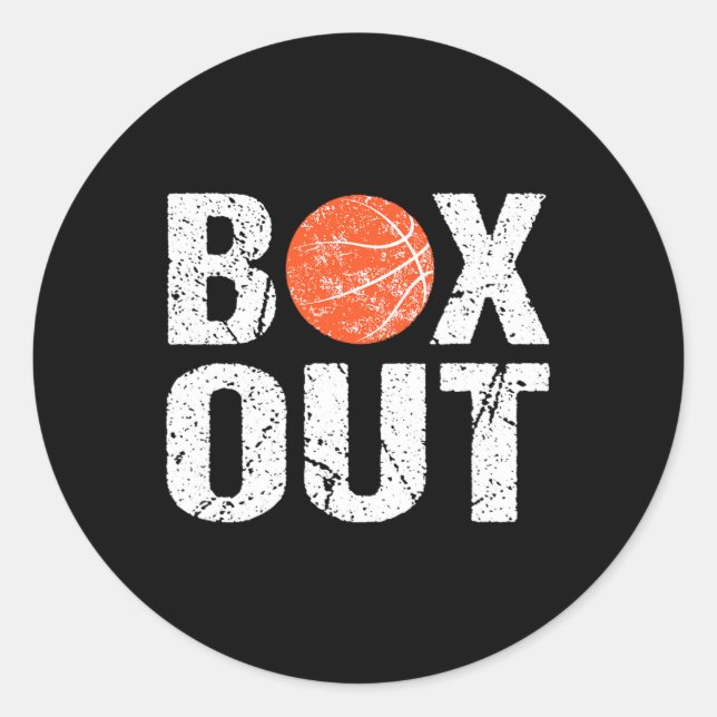 Basketball Coach  Box Out Saying Novelty  Gift Classic Round Sticker (Front)