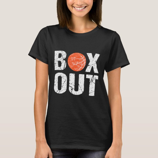 Basketball Coach Box Out Saying Novelty Gift  T-Shirt (Front)