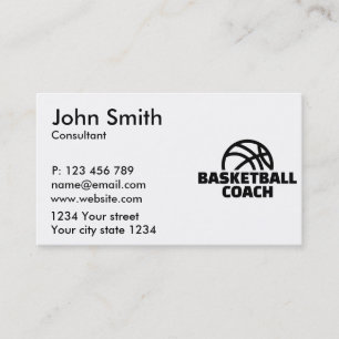 Basketball coach business card