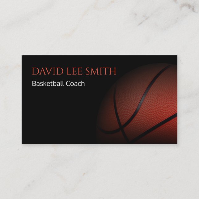 Basketball Coach  Business Card (Front)