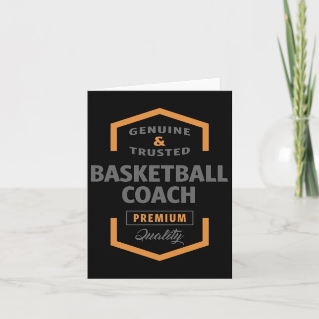 Basketball Coach  Card (Front)