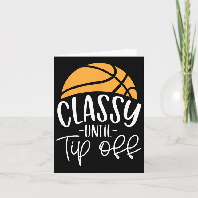 Basketball Coach Cly Until Tip-off  Card (Front)