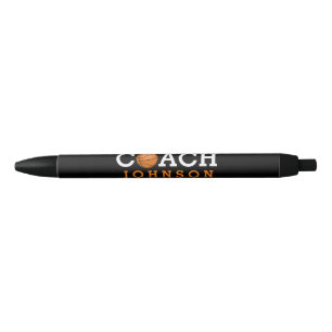 Basketball Coach Custom Name Black Ink Pen