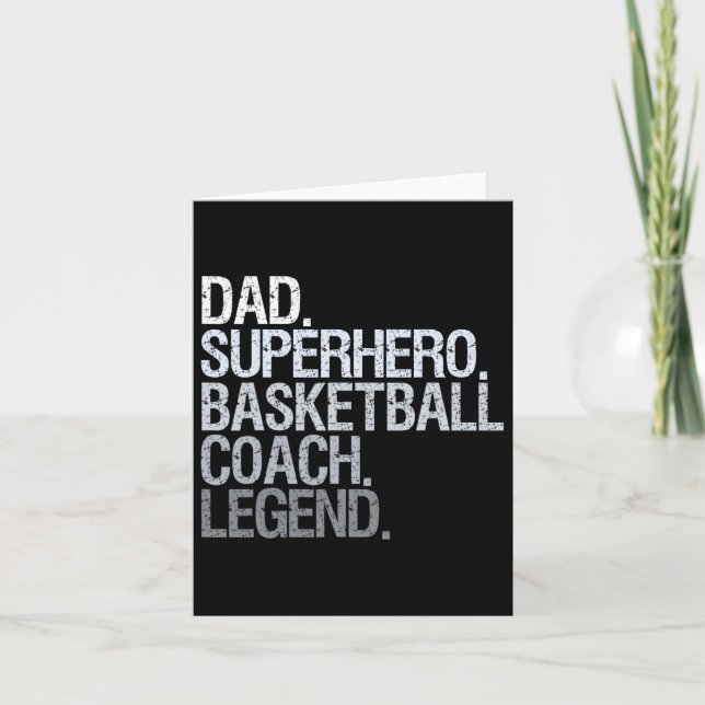 Basketball Coach Dad 1  Card (Front)