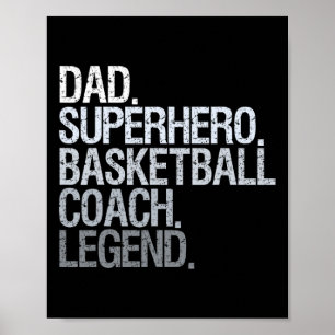 Basketball coach dad 1 poster