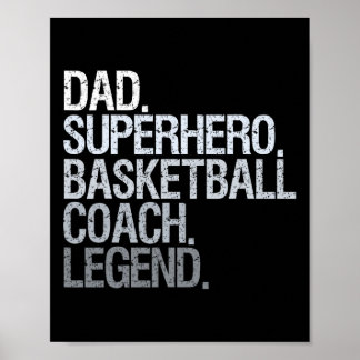 Basketball coach dad 1 poster