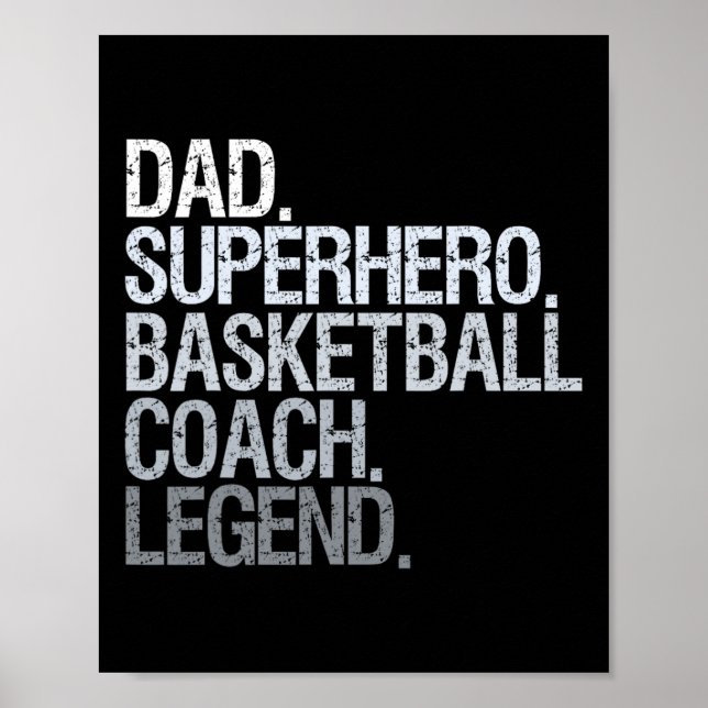 Basketball coach dad 1 poster (Front)