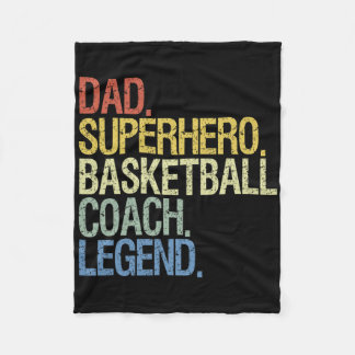 Basketball Coach Dad Fleece Blanket