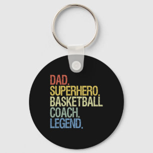 Basketball coach dad key ring