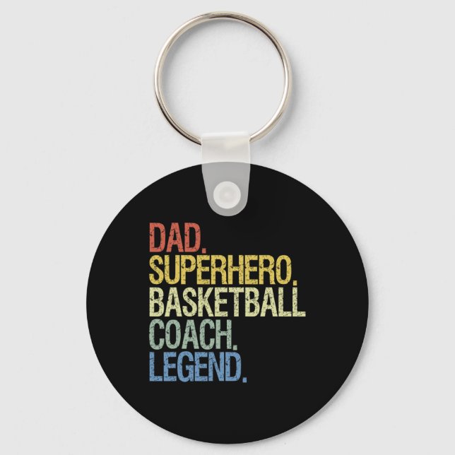 Basketball coach dad  key ring (Front)