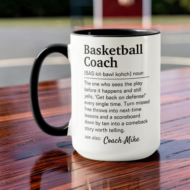 Basketball Coach Definition Custom Appreciation Mug (Creator Uploaded)