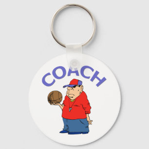 Basketball Coach Design Key Ring