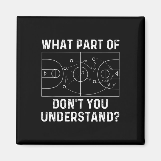 Basketball Coach Fun What Part Of Don't You Unders Magnet (Front)
