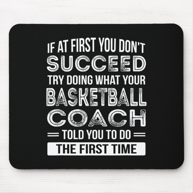 Basketball Coach Gift  Fun Thank You Gift Mouse Pad (Front)