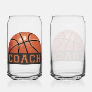 Basketball coach glassware can glass