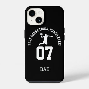 Basketball Coach Jersey Number Design iPhone 14 Case