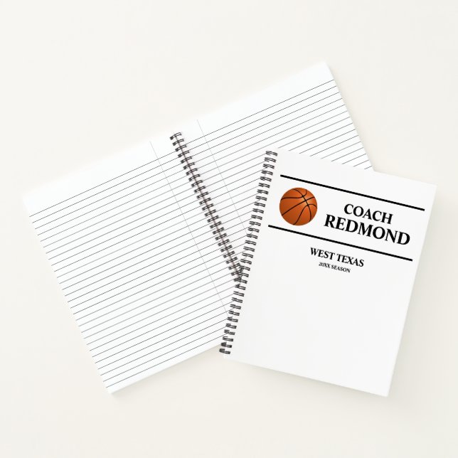 Basketball Coach (or any sport) Spiral Notebook (Inside)